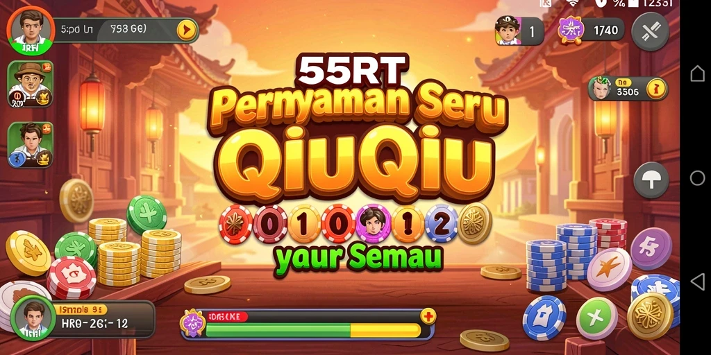 Tampilan gameplay seru di 55RT dengan kartu QiuQiu.