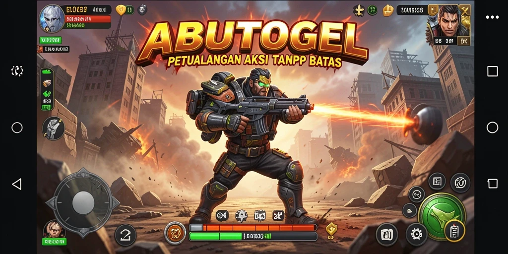 Tampilan gameplay <strong>ABUTOGEL</strong> yang menegangkan dan penuh aksi.
