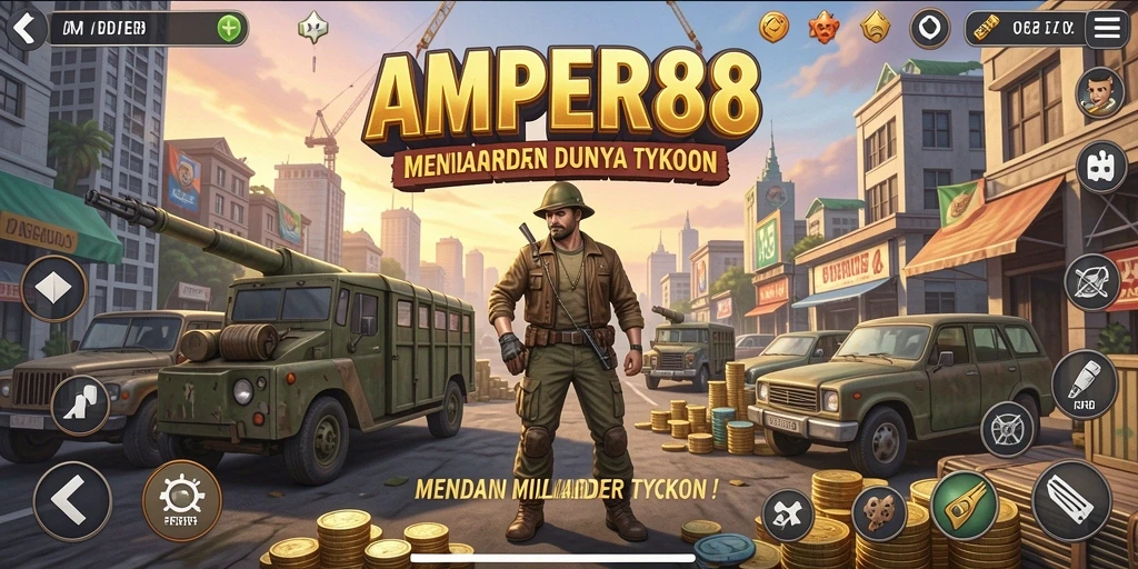Tampilan menarik gameplay Tycoon dalam AMPER88.
