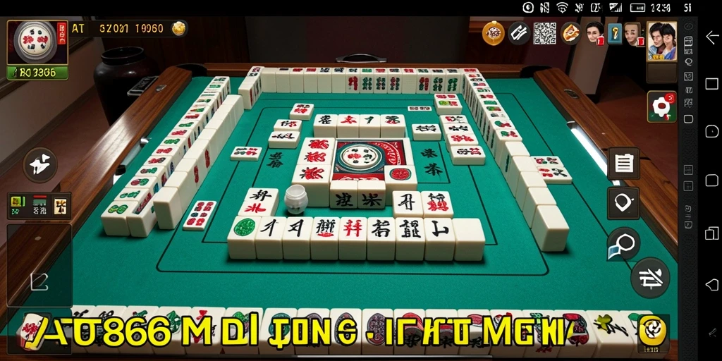 Screenshot gameplay AT866 menampilkan papan Mahjong yang menarik.