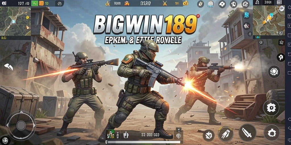 Tangkapan layar pertarungan epik dalam BIGWIN189 Battle Royale.