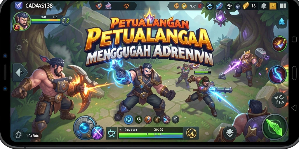 Gameplay seru di dunia MOBA CADAS138 penuh aksi.