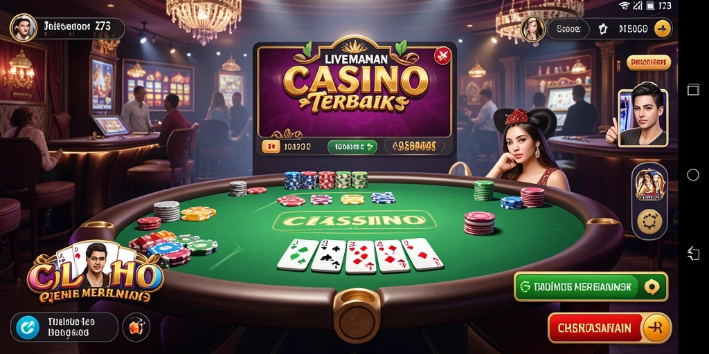 Tampilan gameplay Live Casino D73 yang mendebarkan dan interaktif.