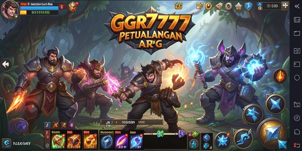 Tangkapan layar GGR7777 menunjukkan pertempuran dinamis dalam dunia ARPG.