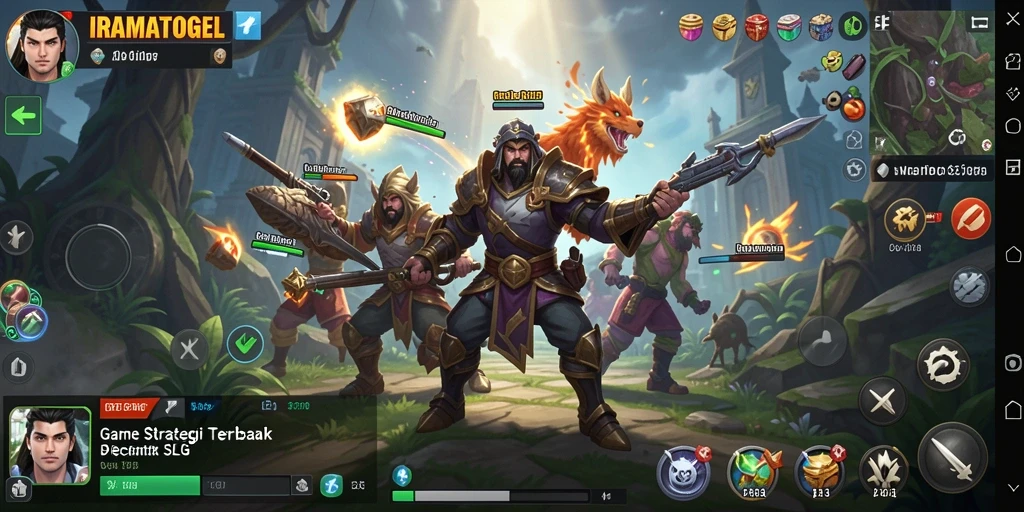 Tangkapan layar dari gameplay IRAMATOGEL yang menampilkan aksi pertempuran yang intens.
