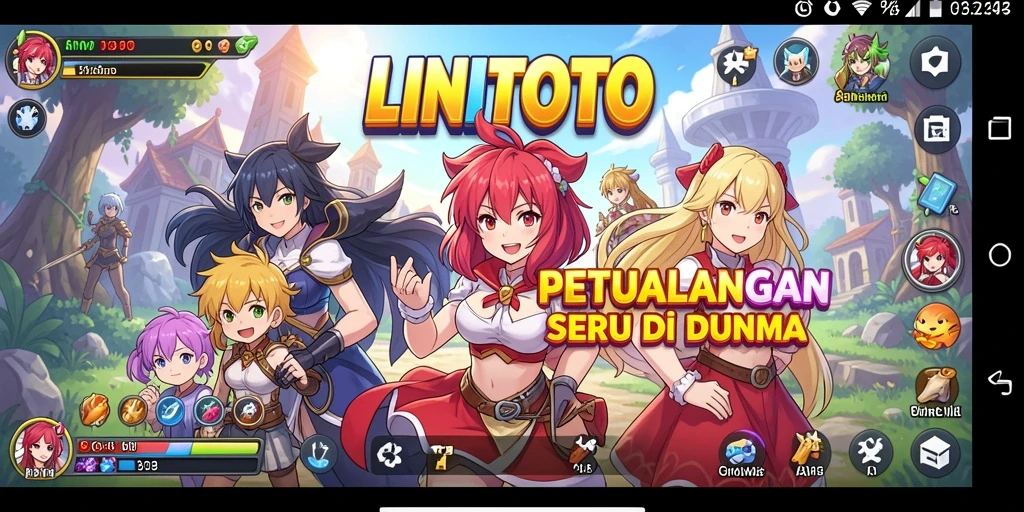 Tampilan gameplay menarik dari LINITOTO yang penuh petualangan Anime.