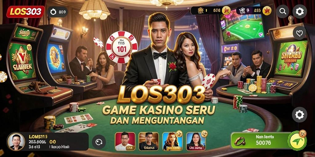 Tampilan menarik dari gameplay LOS303 yang menampilkan suasana kasino.