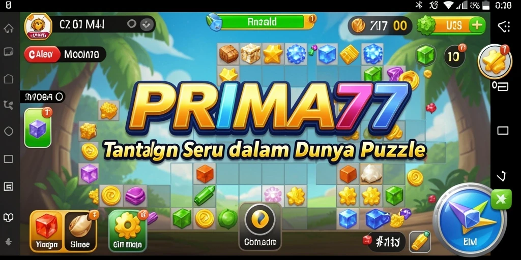 Screenshot gameplay PRIMA77 menampilkan tantangan Puzzle yang menarik.