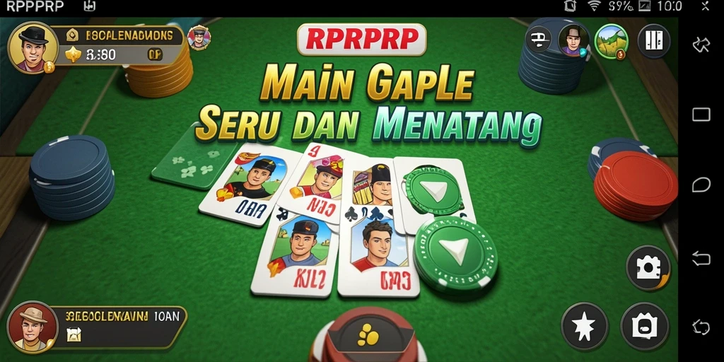 Tampilan gameplay yang seru dalam permainan Gaple RPRPRP.