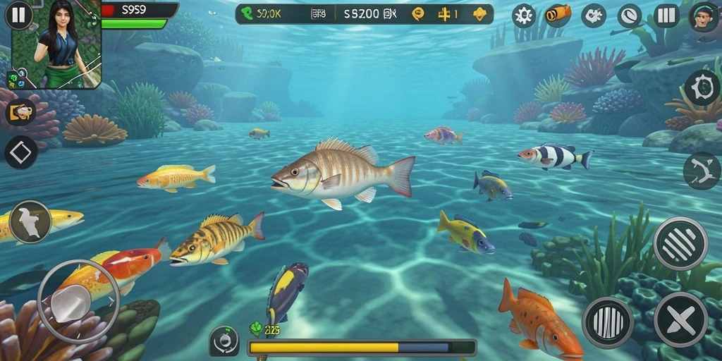 Screenshot penggambaran gameplay seru Tembak Ikan S9S9.