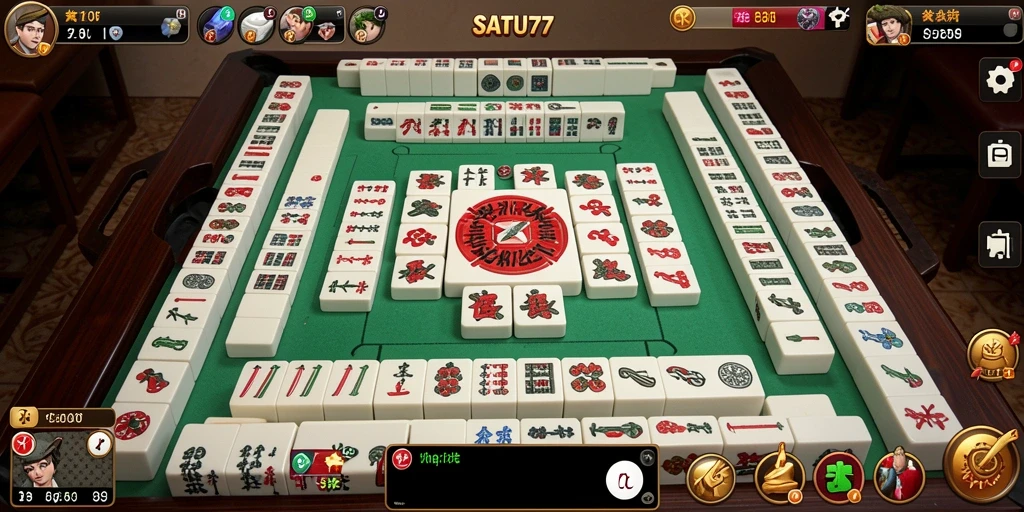 Screenshot utama SATU77 dengan tampilan gameplay Mahjong yang menarik.