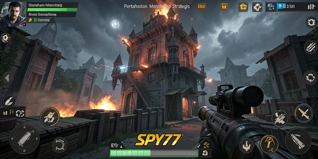 Tampilan gameplay SPY77 yang seru dan penuh aksi Tower Defense.