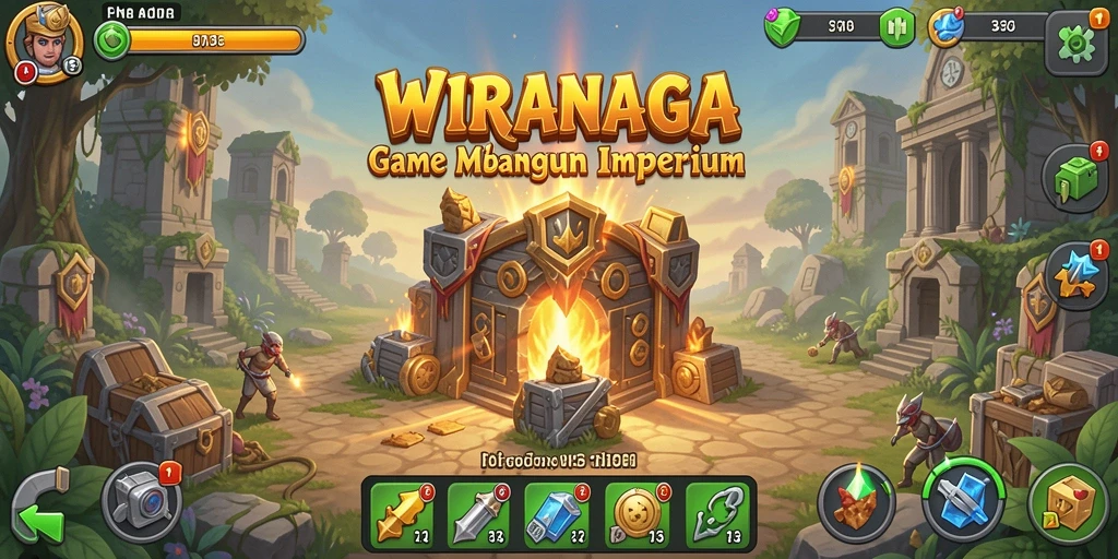 Tampilan gameplay WIRANAGA yang menarik dan penuh warna.