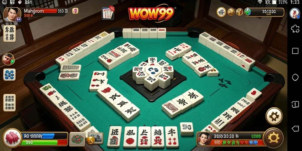 Tampilan gameplay Mahjong yang menarik dan penuh warna.